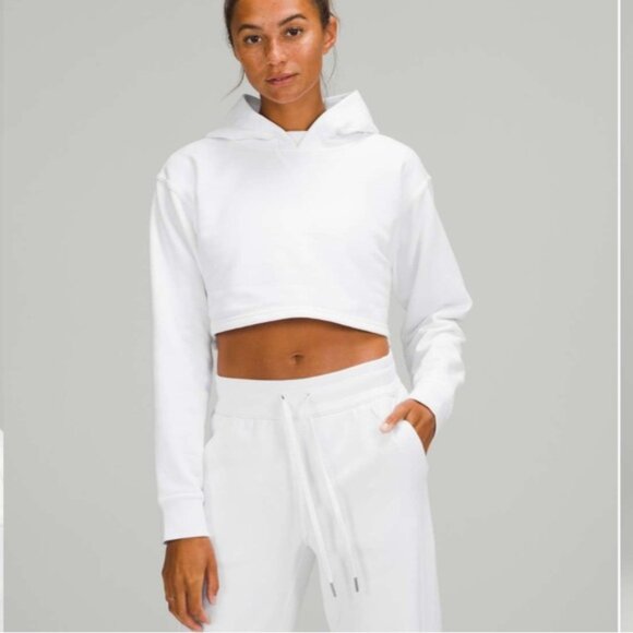LULULEMON white all yours cropped hoodie - Picture 1 of 7